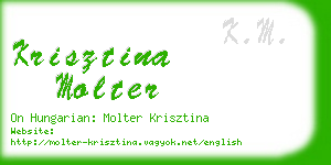 krisztina molter business card